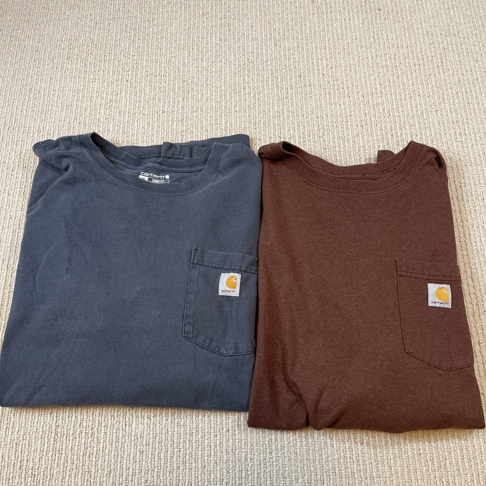 Carhartt Men's 2XL Loose Fit Heavyweight Pocket T-short Sleeve Shirt Bundle